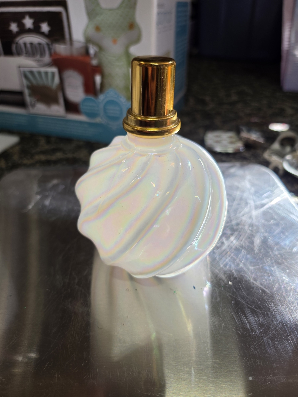 Pearly Swirl Decorative Bottle